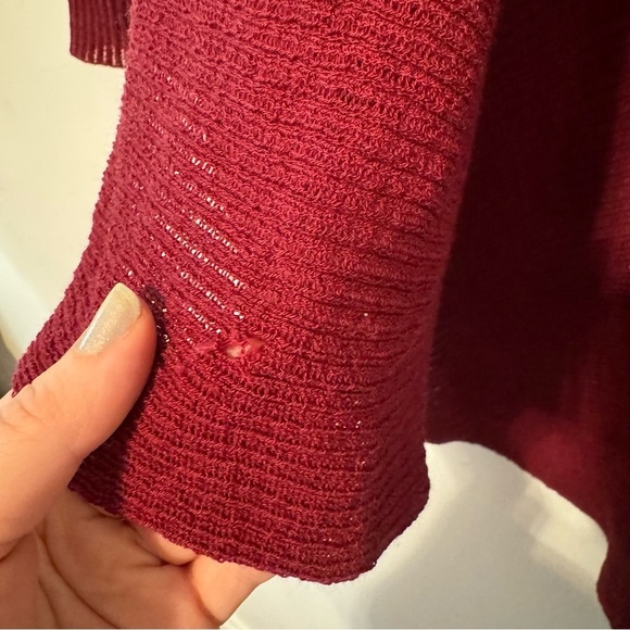 Eileen fisher open front knit cardigan sweater 1X red - Picture 8 of 8